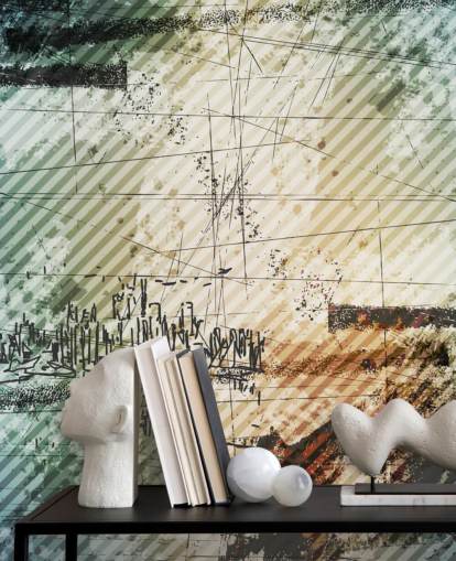 Blue and Grey Abstract Wallpaper