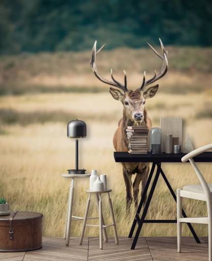 Lonely Red Stag Wallpaper