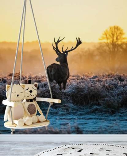 Red Deer Sunrise Wall Mural Wallpaper Red Deer Sunrise Wall Mural Wallpaper