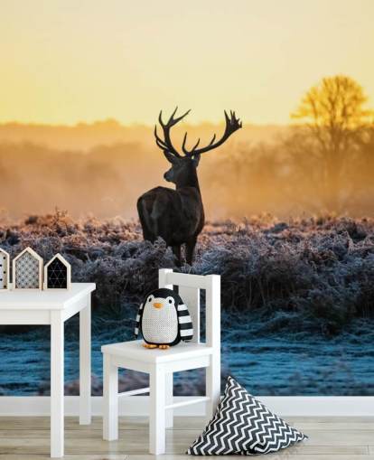 Red Deer Sunrise Wall Mural Wallpaper Red Deer Sunrise Wall Mural Wallpaper