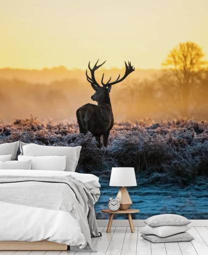 Red Deer Sunrise Wall Mural Wallpaper Red Deer Sunrise Wall Mural Wallpaper