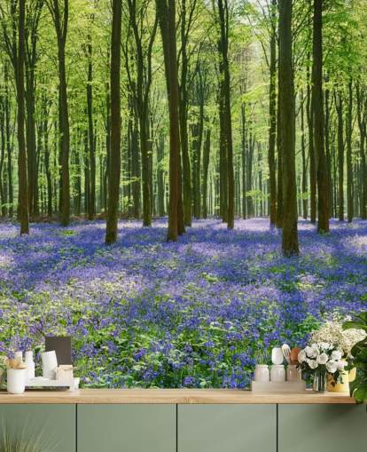 Bluebell Scattered Woodland Floor Wall Mural