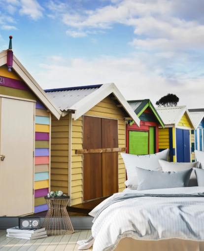 Brighton Bathing Boxes Wallpaper Brighton Bathing Boxes Wallpaper