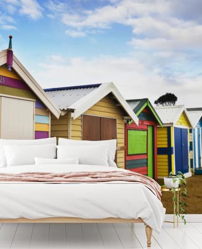 Brighton Bathing Boxes Wallpaper Brighton Bathing Boxes Wallpaper