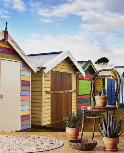 Brighton Bathing Boxes Wallpaper