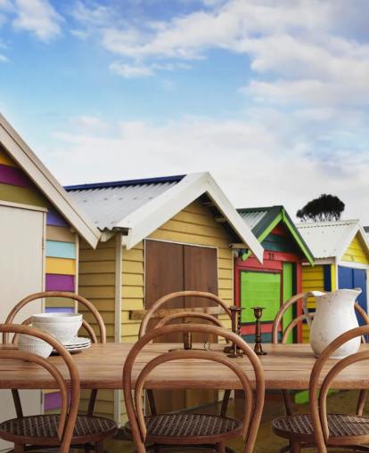 Brighton Bathing Boxes Wallpaper