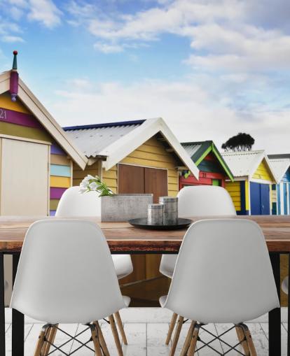 Brighton Bathing Boxes Wallpaper