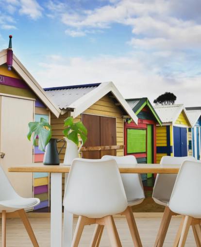 Brighton Bathing Boxes Wallpaper