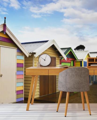 Brighton Bathing Boxes Wallpaper