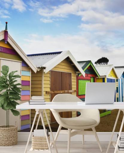 Brighton Bathing Boxes Wallpaper