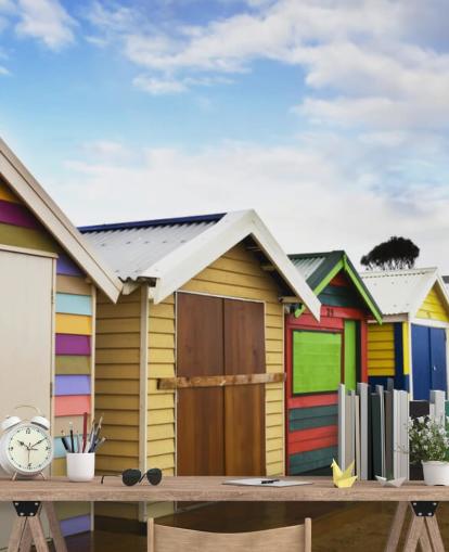 Brighton Bathing Boxes Wallpaper