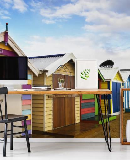 Brighton Bathing Boxes Wallpaper