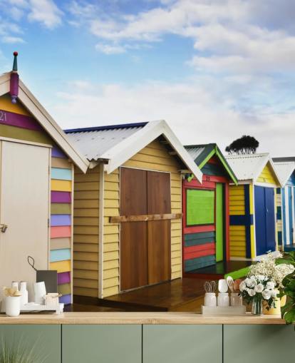 Brighton Bathing Boxes Wallpaper