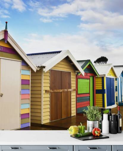 Brighton Bathing Boxes Wallpaper Brighton Bathing Boxes Wallpaper