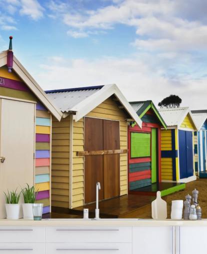 Brighton Bathing Boxes Wallpaper