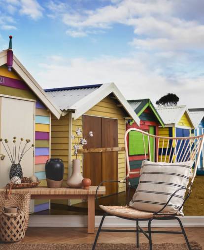 Brighton Bathing Boxes Wallpaper