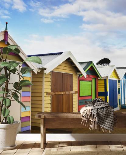 Brighton Bathing Boxes Wallpaper Brighton Bathing Boxes Wallpaper