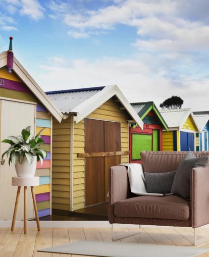 Brighton Bathing Boxes Wallpaper