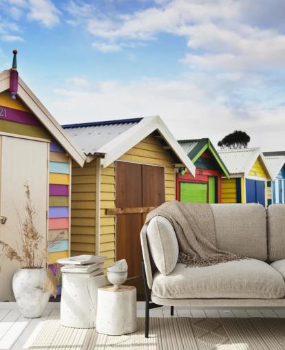 Brighton Bathing Boxes Wallpaper