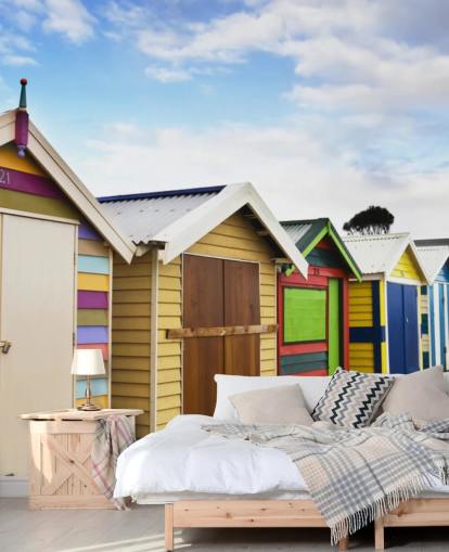 Brighton Bathing Boxes Wallpaper Brighton Bathing Boxes Wallpaper