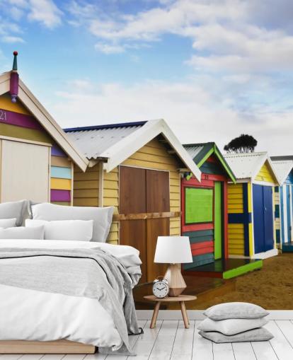 Brighton Bathing Boxes Wallpaper Brighton Bathing Boxes Wallpaper
