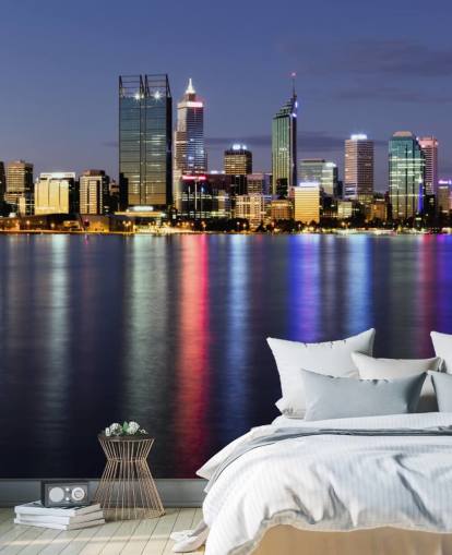 colorido fondo de pantalla iluminado perth city scape