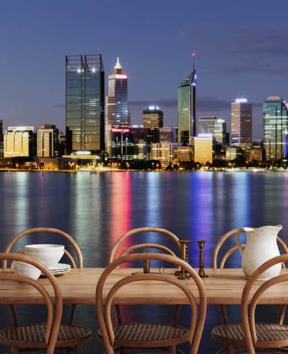 colorido fondo de pantalla iluminado perth city scape