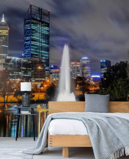 Skyline af Perth tapet