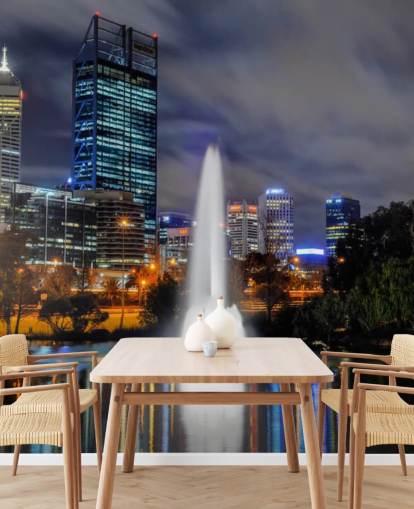 Skyline av Perth tapet