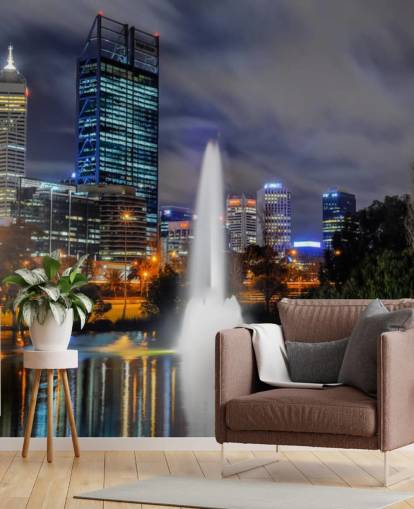 Skyline av Perth tapet Skyline av Perth tapet