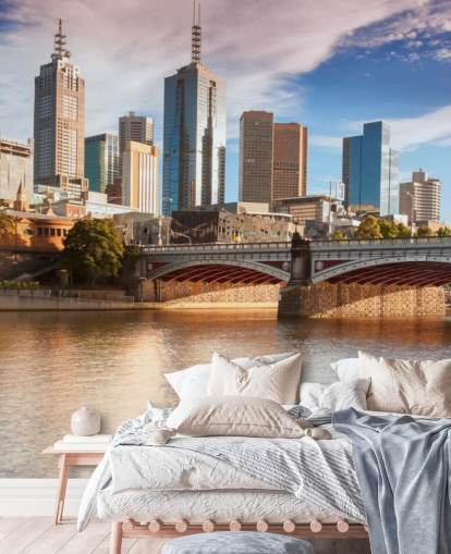 carta da parati australiana città dal fiume