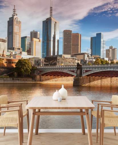 australian city by river wallpaper