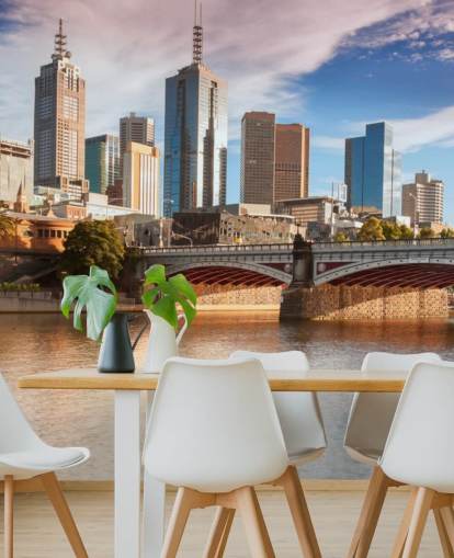 australian city by river wallpaper