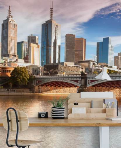 australian city by river wallpaper