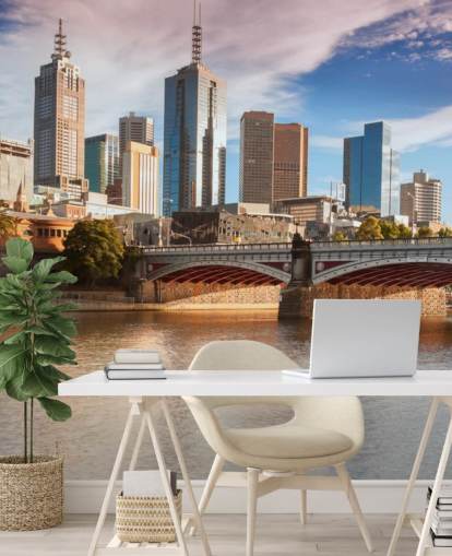 australian city by river wallpaper
