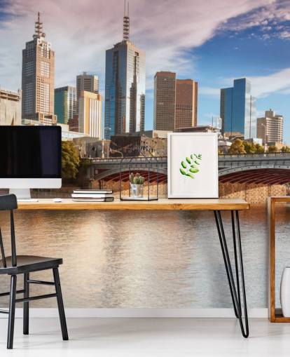 australian city by river wallpaper