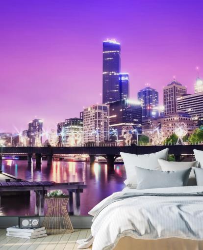 Melbourne City natten Baggrund