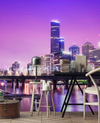Melbourne City at Night Wallpaper