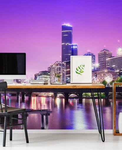 Melbourne City at Night Wallpaper