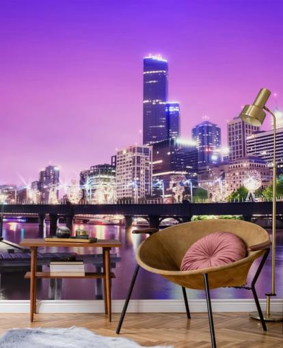 Melbourne City natten Baggrund