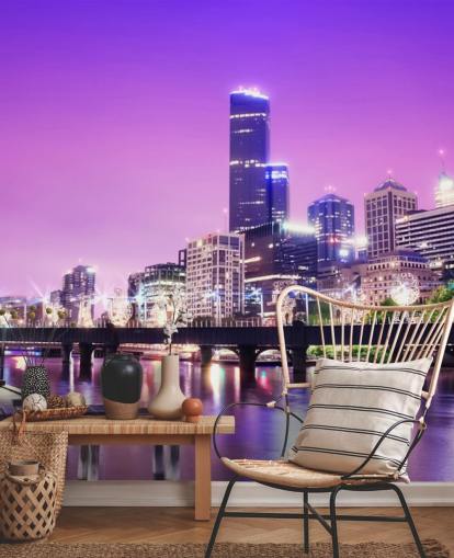 Melbourne City at Night Wallpaper