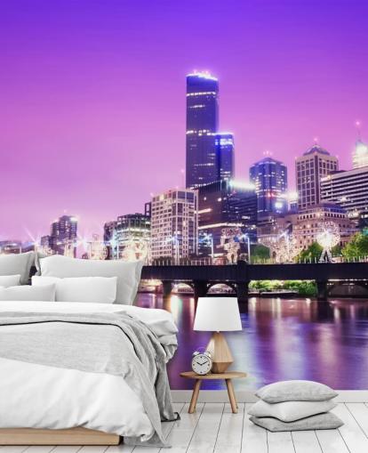 Melbourne City natten Baggrund