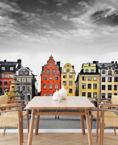 farverige gamle bygninger i monokrom indstilling tapet farverige gamle bygninger i monokrom indstilling tapet