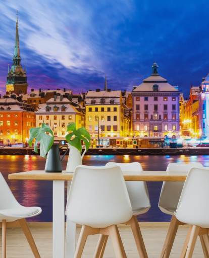Achtergrond met uitzicht op de stad Stockholm