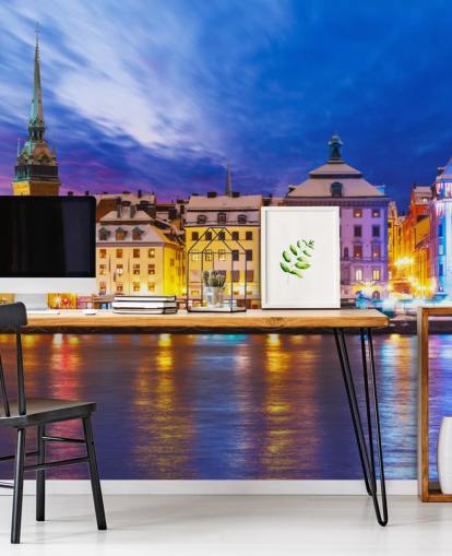 Stockholm River City Carta da parati