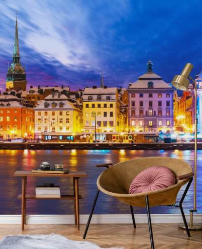 Stockholm River City Carta da parati