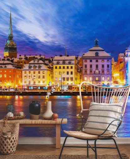 Stockholm River City View Bakgrunn