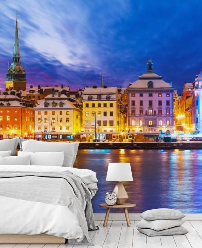 Papel de parede Stockholm River City View