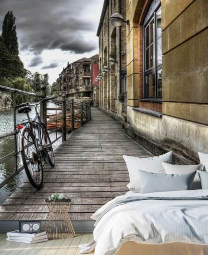 Bike By River Wallpaper