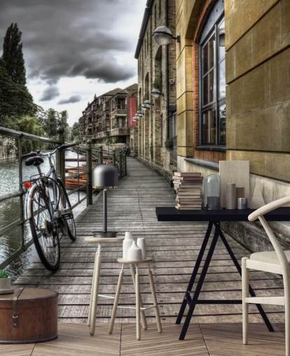 Bike By River Tapete